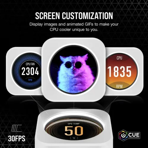 Corsair iCUE ELITE CPU Cooler LCD Display Upgrade Kit White