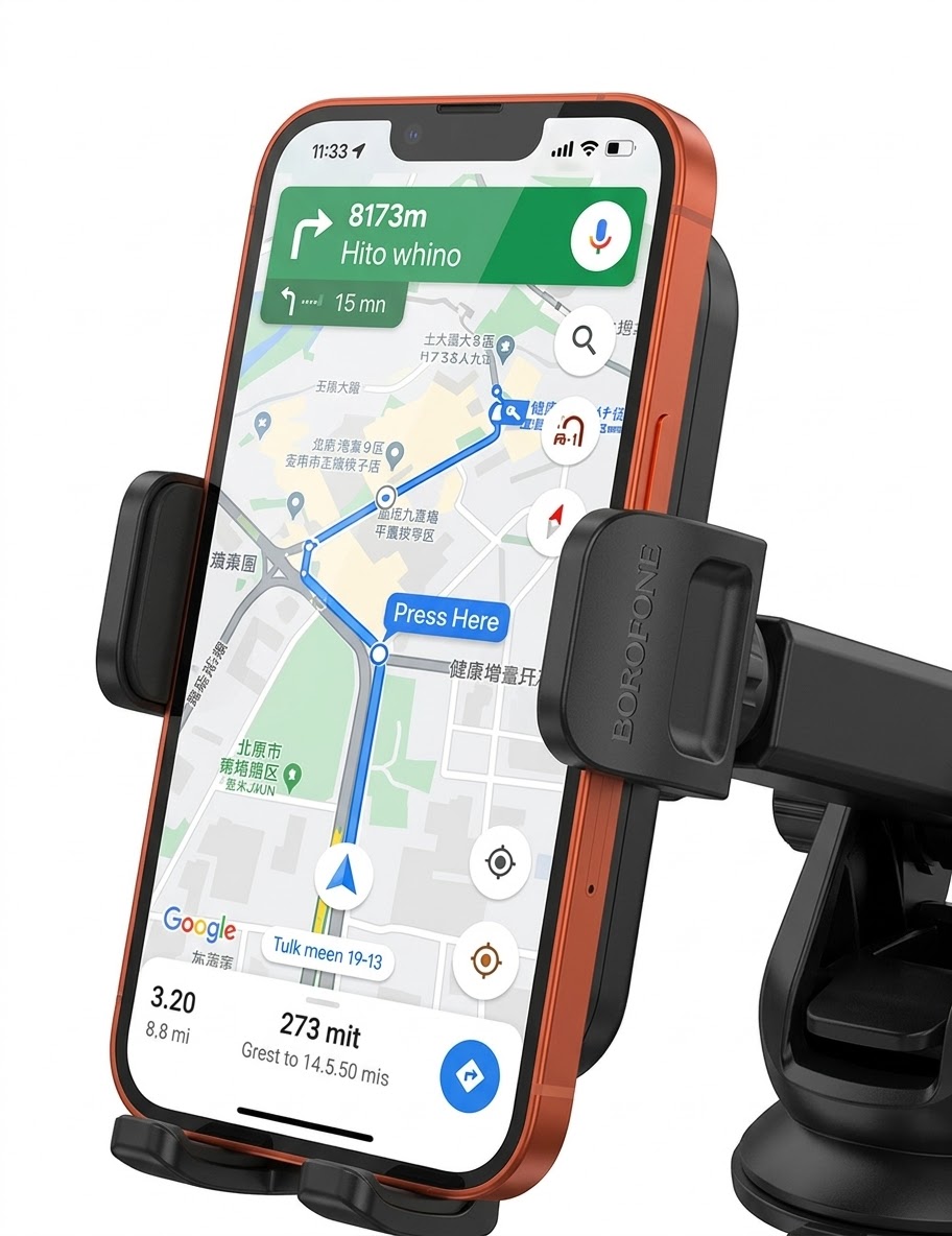 Borofone BH146 Lake Push-Type Car Phone Holder