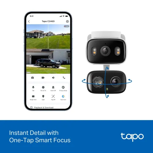 TP-Link Tapo C246D 3MP Dual Lens Pan/Tilt WiFi Camera]
