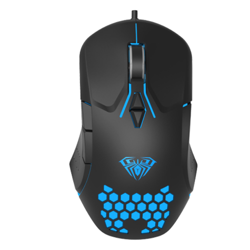AULA F809 Backlit Macro Programming Honeycomb Wired Gaming Mouse-IOSBD