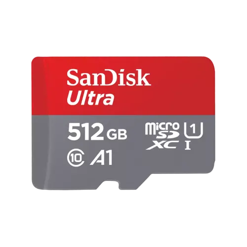 SanDisk Ultra 512GB MicroSDXC UHS-I Memory Card (SDSQUAC-512G-GN6MN)-IOSBD