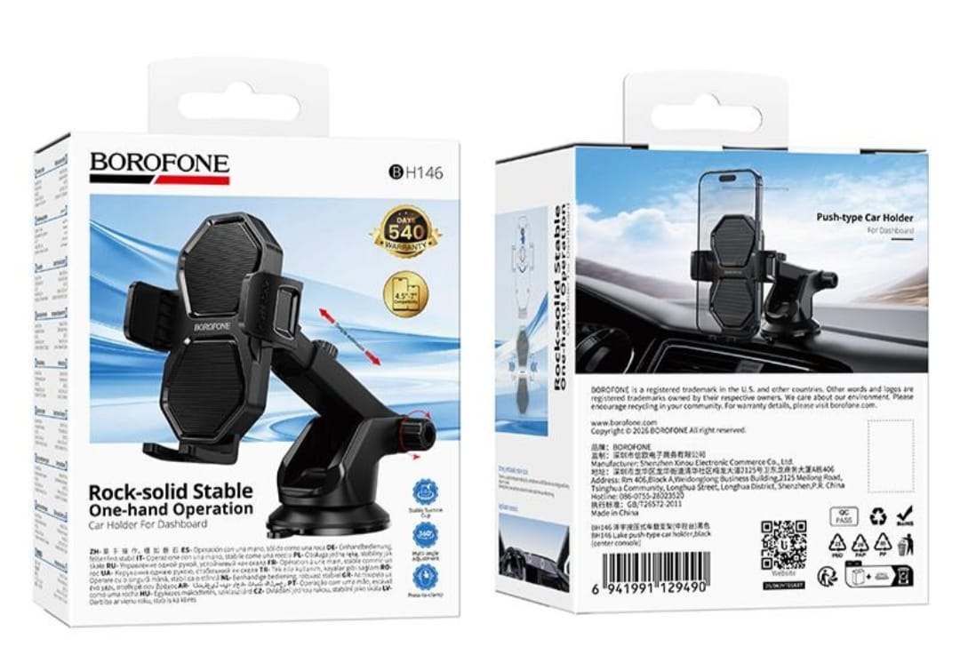 Borofone BH146 Lake Push-Type Car Phone Holder